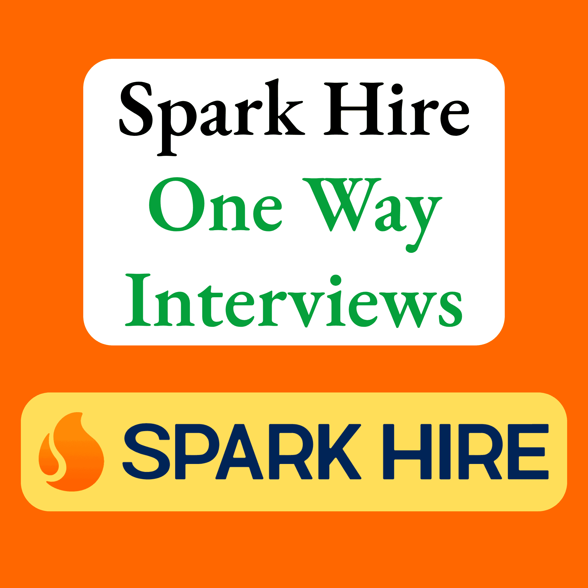 Spark Hire one way interview tip card